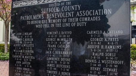 The monument where the fallen officers' names are