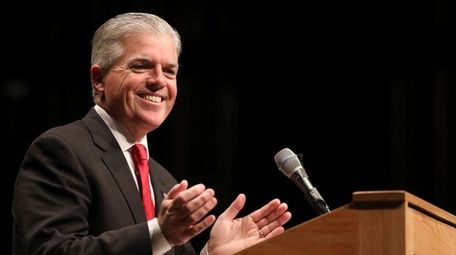 Suffolk County Executive Steve Bellone acknowledges special guests