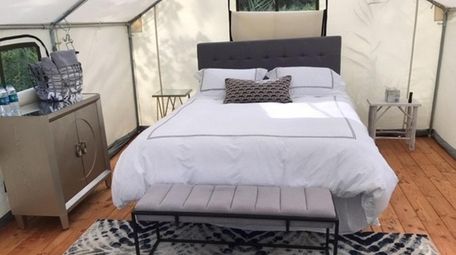 Terra Glamping's fully furnished, one-bedroom tent. Brooklyn-based Terra