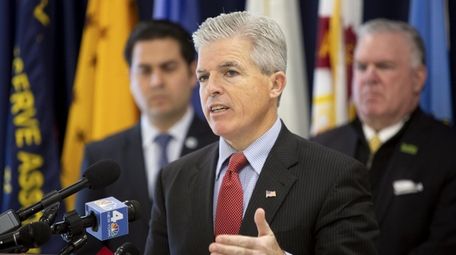 Suffolk County Executive Steve Bellone speaks during a