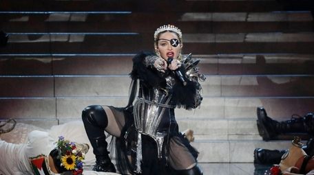 Madonna performs at the Eurovision Song Contest in