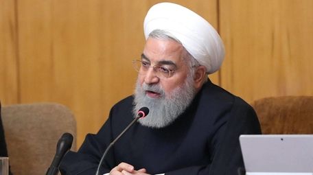 Iranian President Hassan Rouhani at a government meeting