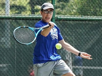 Daniel Greilsheimer of Port Washington competes in the
