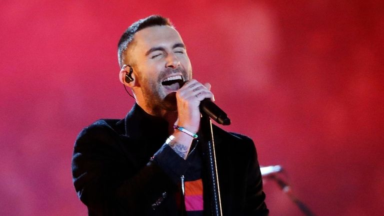 Adam Levine of Maroon 5 performs at Super
