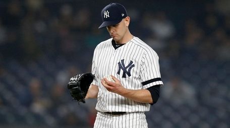James Paxton of the Yankees looks at the