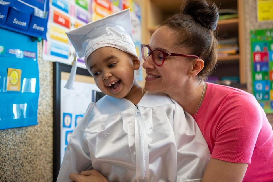 Zoefia Hamilton of Amityville gets ready for graduation