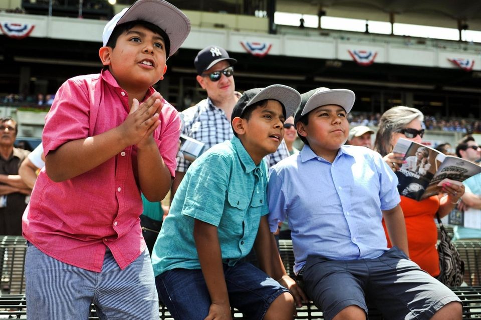 Nathan Alegria, 7, his brothers Rodrigo, 13, and