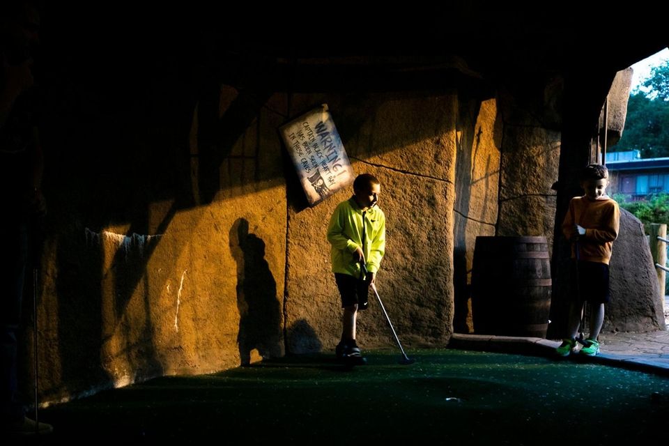 Mikey Murphy, 9, of Farmingdale and Noah Hansen,