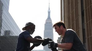 Chael Sonnen appears at the open workouts for