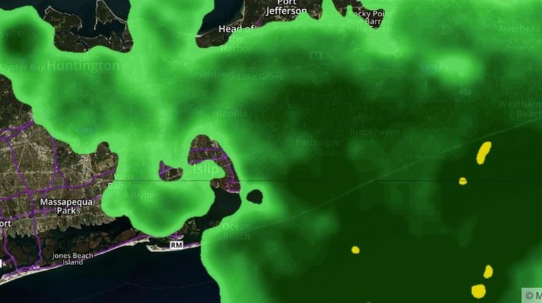 A view of the evening forecast on June