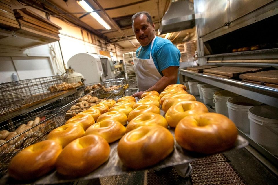 Porfirio Maldonado, baker at Bagel Boss in Hicksville,