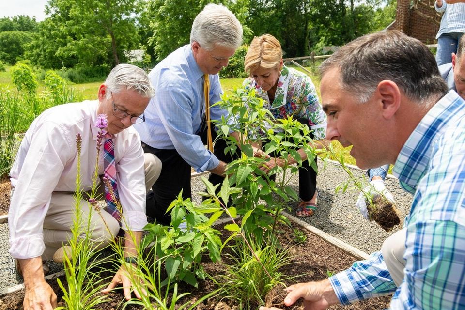 From left, Suffolk County Legislator Steven Flotteron, Suffolk