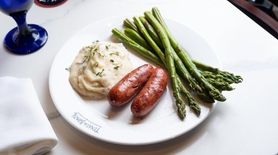 Garlic mashed potatoes will arrive at the table