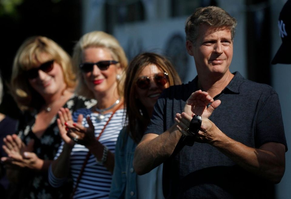 From right, Yankee controlling owner Hal Steinbrenner, his