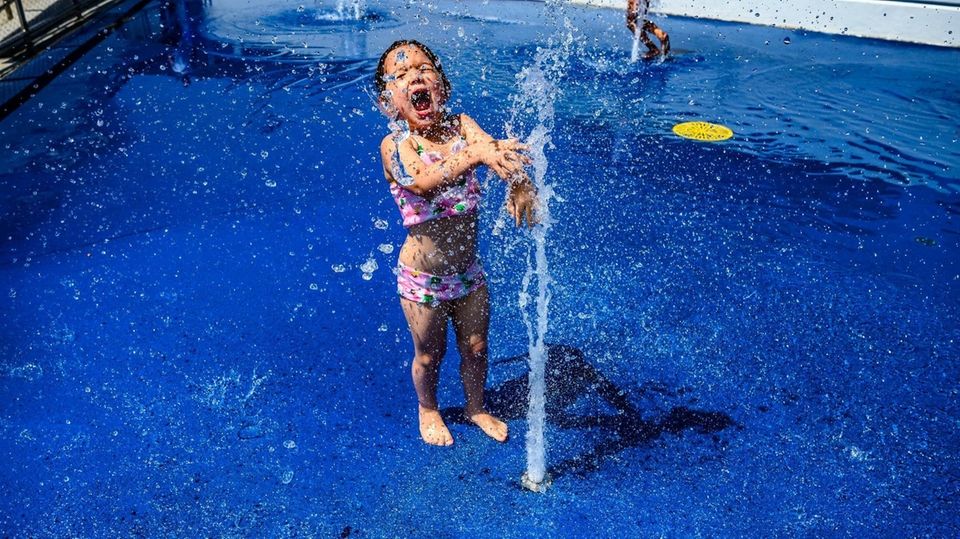 Alessandra Curatolo, 4, of New Hyde Park enjoys