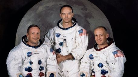Apollo 11 commander, Neil Armstrong, left; Michael Collins,