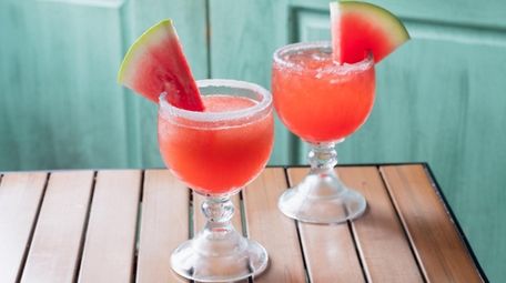 The top shelf watermelon margarita comes two ways,