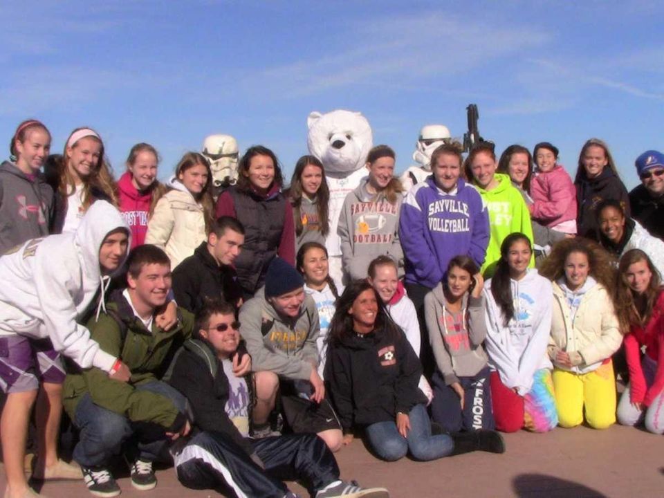 The Sayville High School Team poses at the