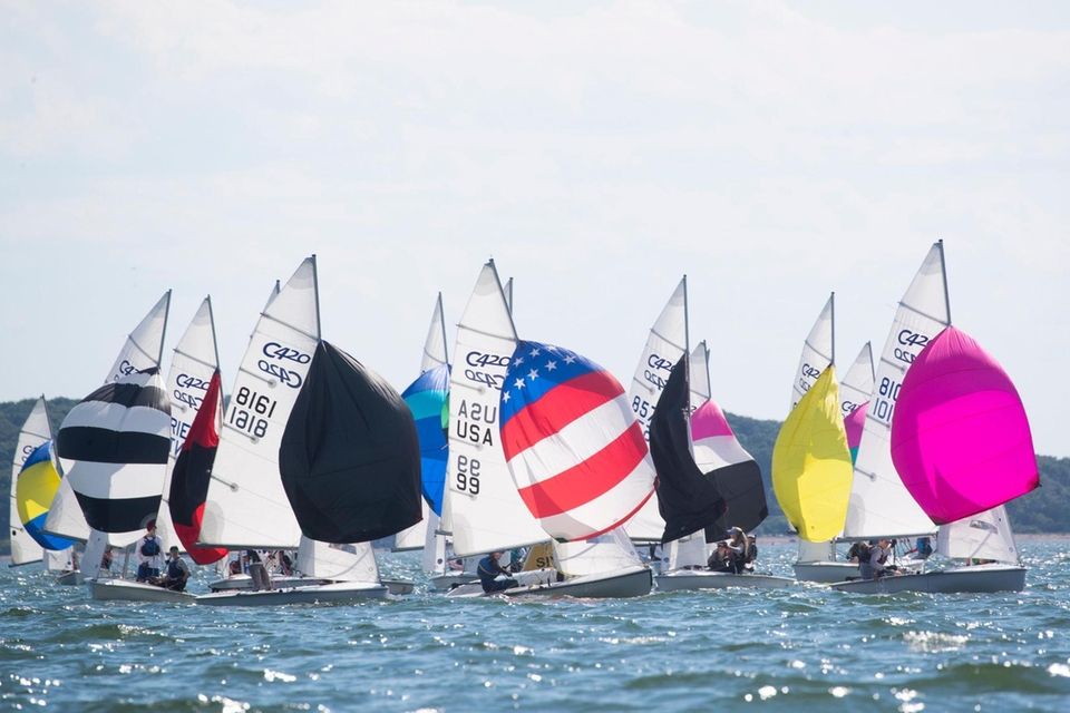 About 70 sailboats and 140 sailors from high