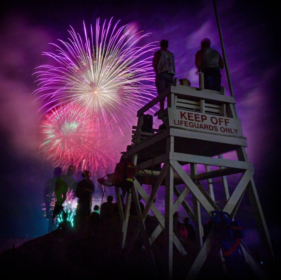 Fourth of July fireworks explode over Jones Beach
