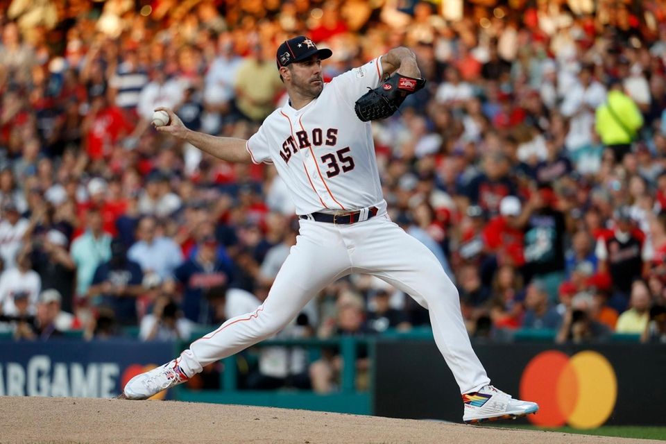 American League starting pitcher Justin Verlander, of the