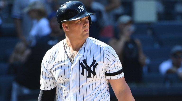 New York Yankees' Luke Voit returns to the