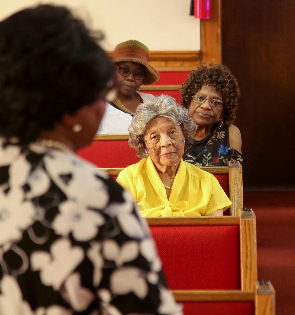 Congregants, front to back , Ella McClean, Jacqlyn