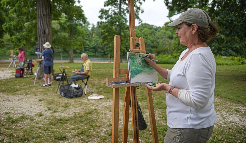 Art Student, Denise Douglas of Stony Brook works