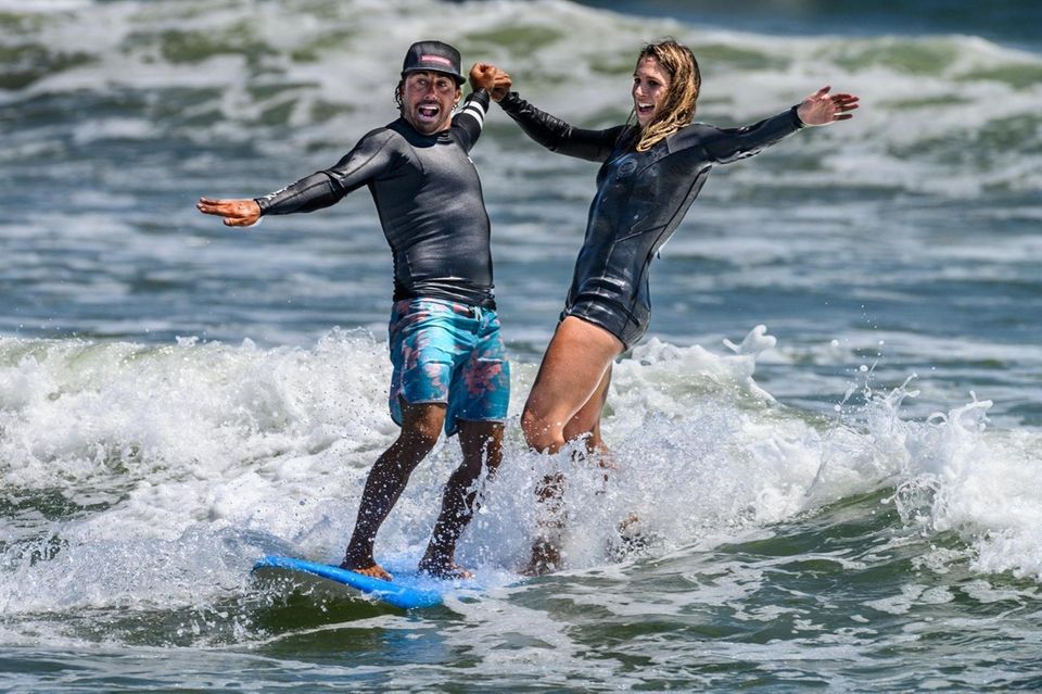 After the surfers paddled out for the most