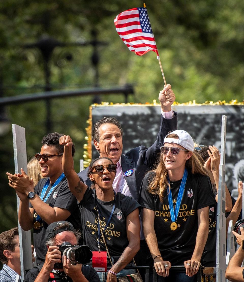 Members of the U.S. Women's National Soccer Team's