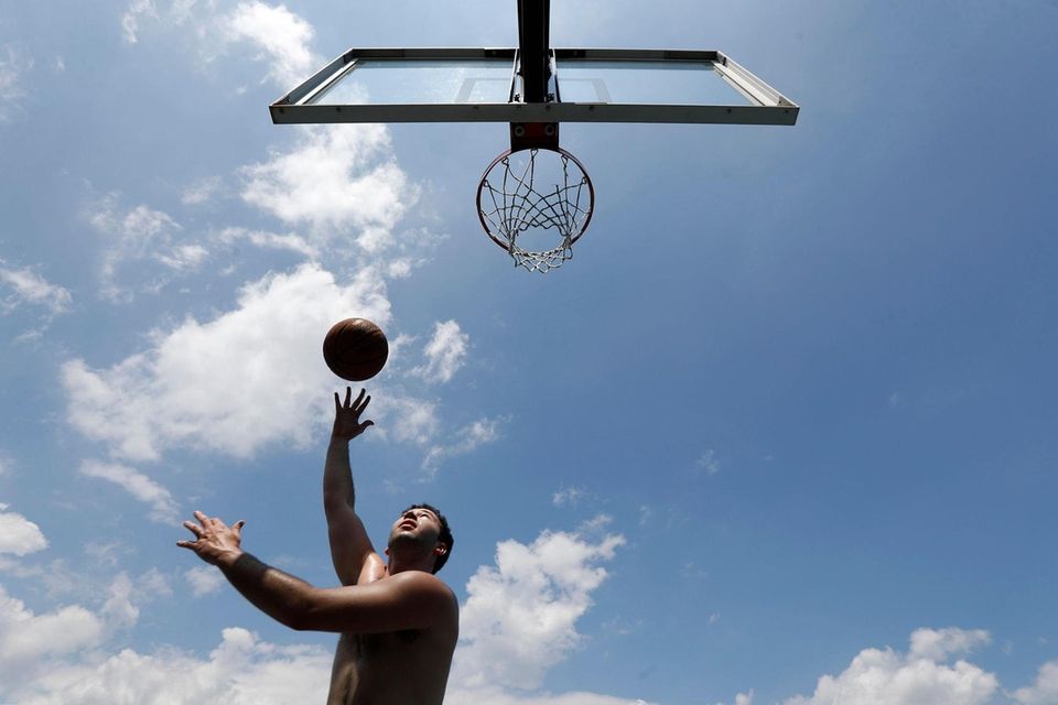 Devin Waxman, 20, of East Williston practices on