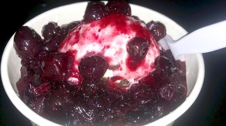 Blueberry sundaes are a seasonal treat at Snowflake