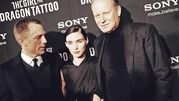 Daniel Craig, Rooney Mara and Stellan Skarsgard. (Carla
