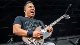 Guitarist Taumata Grey performs with the band Common