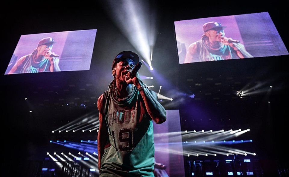 Wiz Khalifa performs at the Northwell Theater at