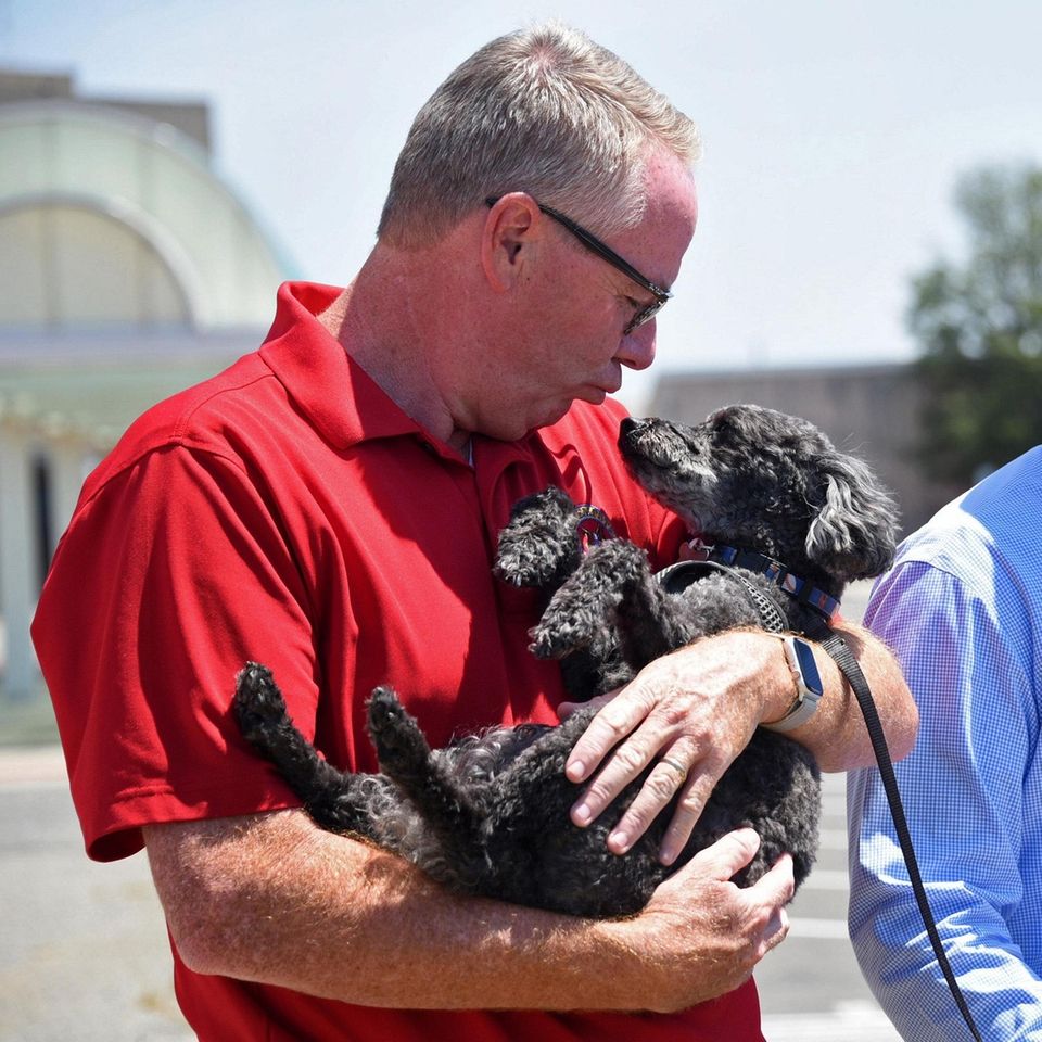 Hempstead Town Receiver of Taxes Don Clavin, left,