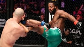 Freeport's Andre Harrison, in the green shorts, fought