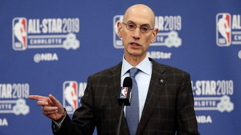 In this Feb. 16, 2019, file photo, NBA