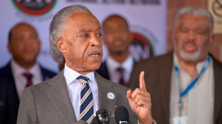 In Baltimore Monday, the Rev. Al Sharpton discusses