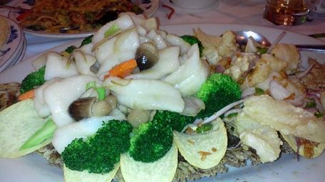Flounder dish served at Fortune Wheel in Levittown.