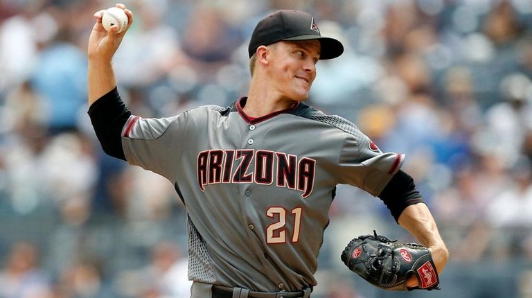Zack Greinke of the Diamondbacks pitches during the