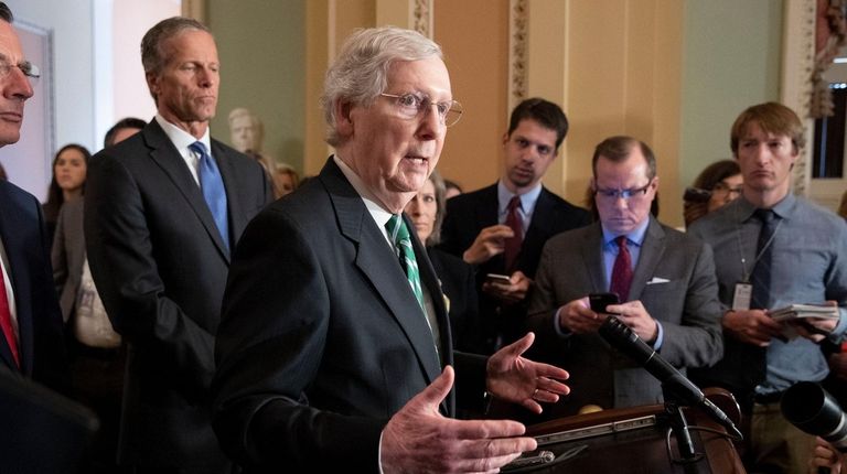 Senate Majority Leader Mitch McConnell responds to
