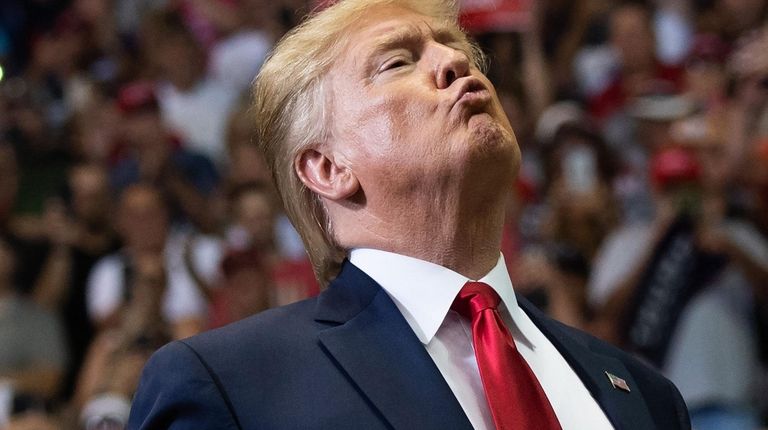 President Donald Trump as he arrives at a