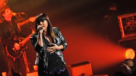 Singer Kelly Clarkson performs at Radio City Music
