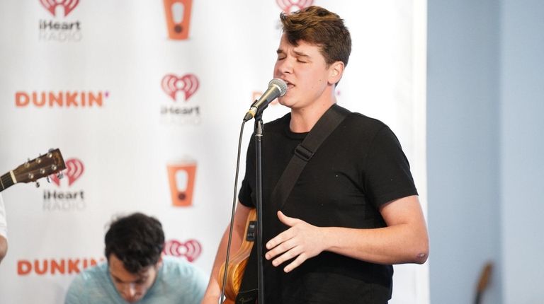Christiaan Padavan performs at the Dunkin'/iHeartMedia competition.