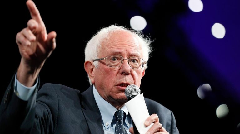 Democratic presidential candidate Sen. Bernie Sanders speaks at
