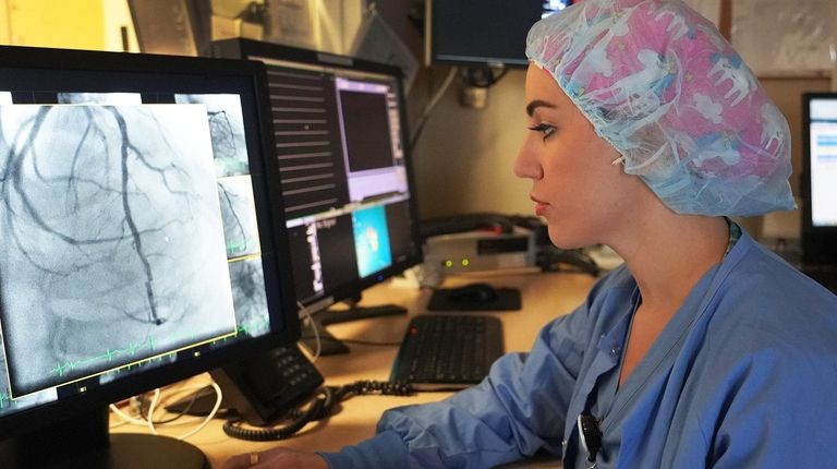 Nurse Bernadette DeCarlo, 30, of Hauppauge, works in