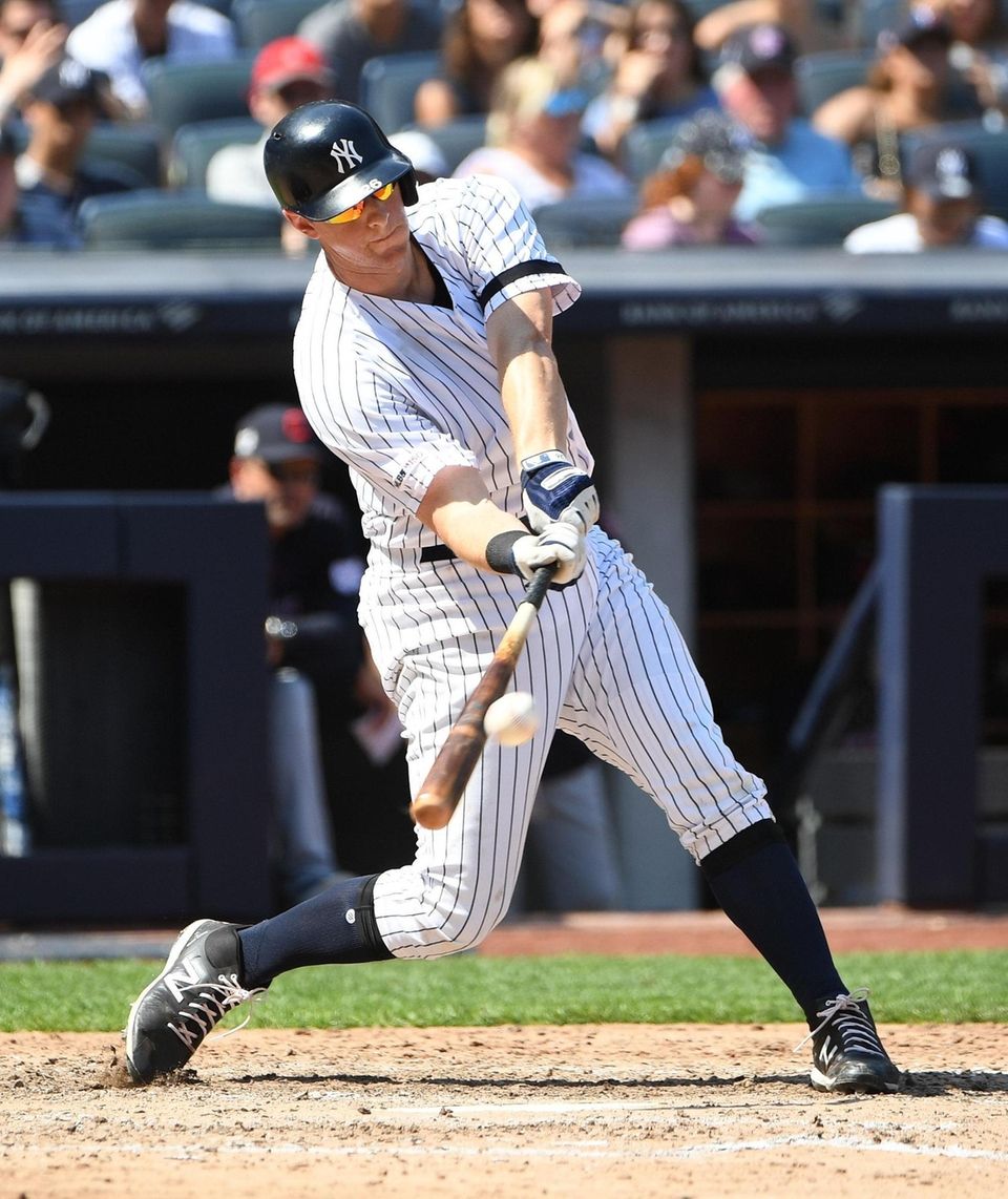 New York Yankees first baseman DJ LeMahieu hits
