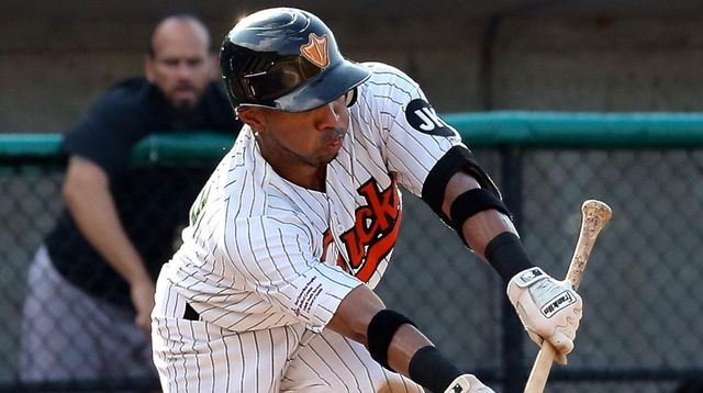 D'Arby Myers stole first on an 0-and-2 pitch