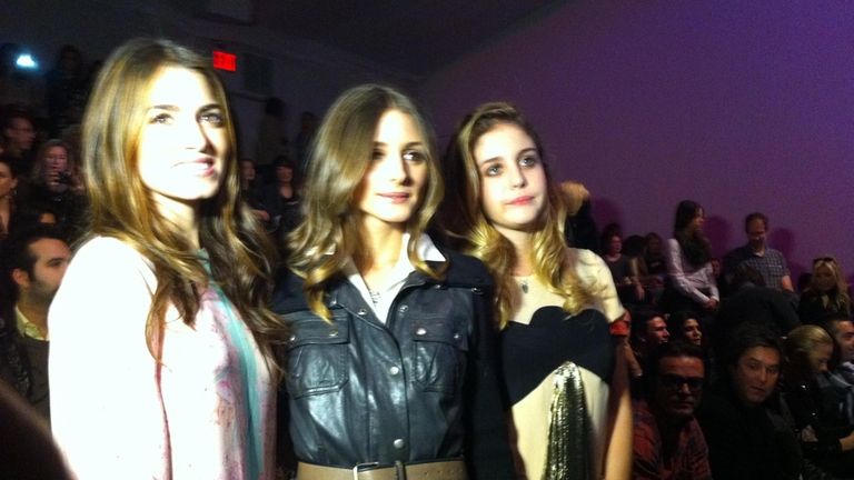 Nikki Reed, left, Olivia Palermo, center, and Sophie